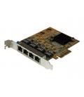 Tarjeta de red startech 4x rj45 pci express