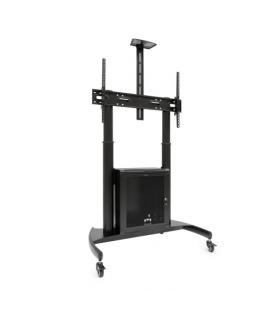 Soporte de suelo inclinable con ruedas tooq narnia fs20500m-b para tv de 60-100'/ hasta 100kg