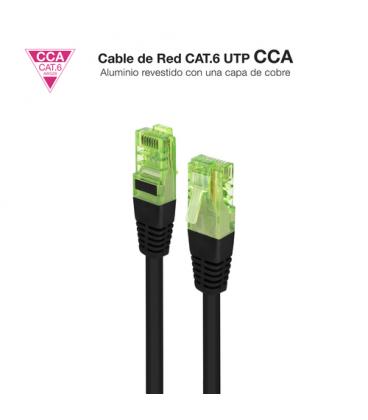 Cable de red rj45 utp nanocable 10.20.1403-bk cat.6/ 3m/ negro