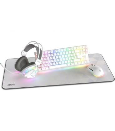 Pack gaming krom klass/ teclado rgb + ratón óptico rgb + alfombrilla + auriculares rgb