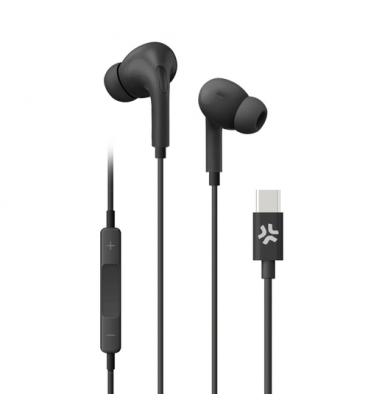 Celly UP1200TYPECBK auricular y casco Auriculares Alámbrico Dentro de oído Llamadas/Música USB Tipo C Negro