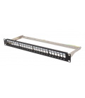 PATCH PANEL LANBERG 24 PUERTOS 1U RACK 19" FTP PARA MODULOS KEYSTONE NEGRO