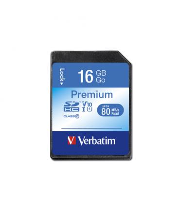 Tarjeta memoria sdhc verbatim premium 16gb clase 10 u1