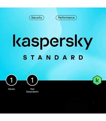Antivirus kaspersky standard/ 1 dispositivo/ 1 año venta con pc/ formato tarjeta