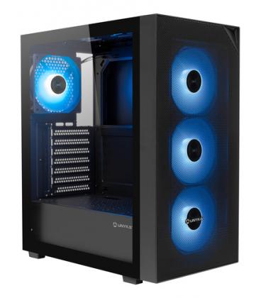 Caja ordenador gaming unykach revelat mesh compact edition atx argb cristal templado negra