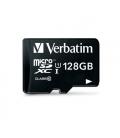 Tarjeta memoria micro sd verbatim 128gb c10 + adaptador