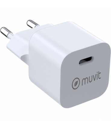Cargador de pared muvit for change mcacc0048/ 1xusb tipo-c/ 20w