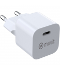 Cargador de pared muvit for change mcacc0049/ 1xusb tipo-c/ 25w