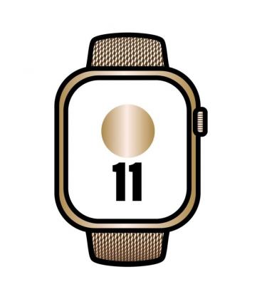 Apple watch series 11/ gps/ cellular/ 46mm/ titanio dorado/ correa milanese dorada loop s/m