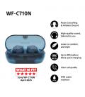 Auriculares bluetooth sony wf-c710n con estuche de carga/ autonomía 12h/ azules cristal
