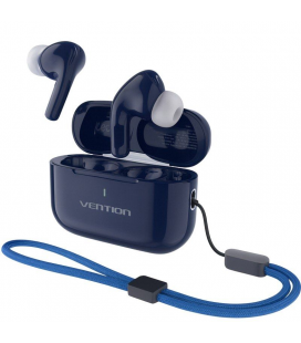 Auriculares bluetooth vention echo lite e11 plus con estuche de carga/ autonomía 30h/ azules