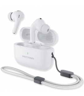 Auriculares bluetooth vention echo lite e11 plus con estuche de carga/ autonomía 30h/ blancos