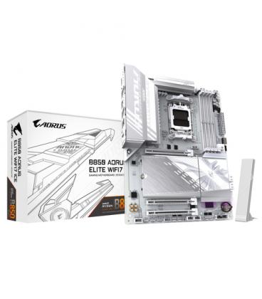 GIGABYTE B850 AORUS ELITE WIFI7 ICE Placa Base - Procesadores AMD Ryzen Serie 9000, VRM digital de 14+2+2 fases, hasta 8200MHz D