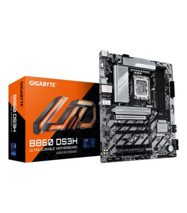 GIGABYTE B860 DS3H Placa base - CPUs Intel Core Ultra, VRM de 8+1+2+2 fases, hasta 9066MHz DDR5, 1xPCIe 5.0 + 1xPCIe 4.0 M.2, LA