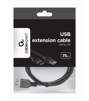 CABLE USB GEMBIRD DE EXTENSION MACHO-HEMBRA 0.75M