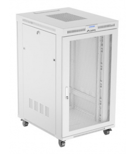 ARMARIO LANBERG RACK 19" 27U 800X1000 FLAT PACK GRIS PUERTA PERFORADA CON LCD