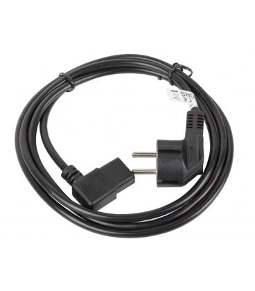 CABLE DE ALIMENTACION LANBERG SCHUKO CEE 7/7 A IEC320 C13 ACODADO 3M