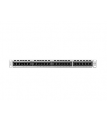 PATCH PANEL LANBERG CAT.6 UTP 24 PUERTOS 1U RACK 19" GRIS
