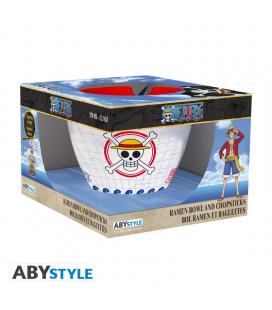 Bowl de ramen con palillos abystyle one piece monkey d. luffy