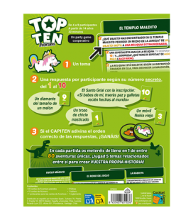 Juego de mesa top ten aventuras