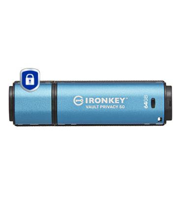 Memoria usb 3.2 kingston 64gb ironkey vault privacy 50 series