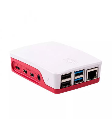 Carcasa raspberry pi 4 roja y blanca
