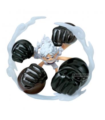 Figura banpresto one piece world collectable special monkey d.luffy gear5 - gum - gum dawn gatling