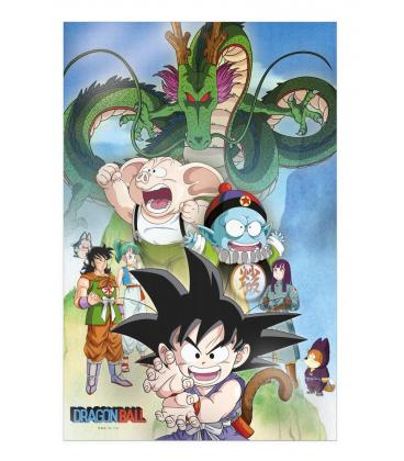 Poster 3d 38x58cm shenron and heroes dragon ball