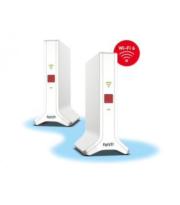 Mesh Set FRITZ! 4200 2-pack Edition International Doble banda (2,4 GHz / 5 GHz) Wi-Fi 6 (802.11ax) Rojo, Blanco 2x2/4x4