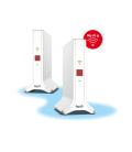 Mesh Set FRITZ! 4200 2-pack Edition International Doble banda (2,4 GHz / 5 GHz) Wi-Fi 6 (802.11ax) Rojo, Blanco 2x2/4x4