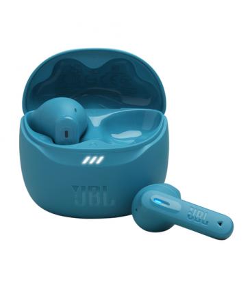 Auriculares bluetooth jbl tune flex 2 con estuche de carga/ autonomía 12h/ azul turquesa