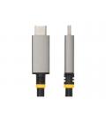 Cable usb tipo c a hdmi startech 2m - macho - macho - gris