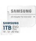Tarjeta de Memoria Samsung EVO Plus 2024 1TB microSD XC con Adaptador/ Clase 10/ 160MBs