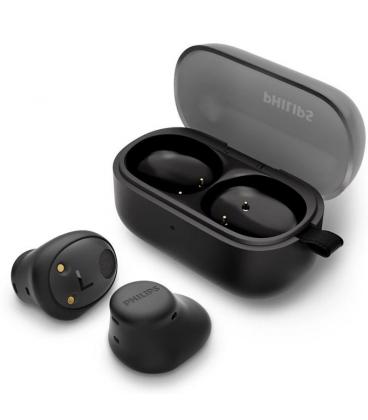 Auriculares bluetooth philips tat2149 con estuche de carga/ autonomía 6h/ negros