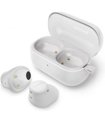Auriculares bluetooth philips tat2149 con estuche de carga/ autonomía 6h/ blancos