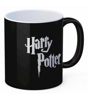 Taza sd toys harry potter logo ceramica negra