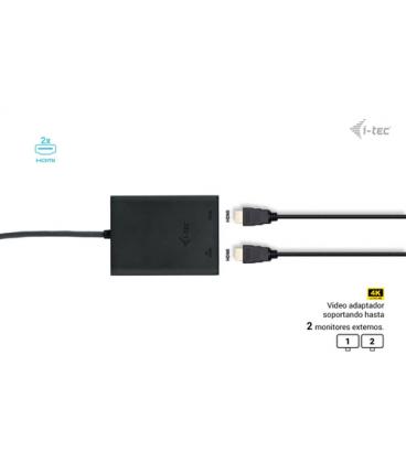 Adaptador usb tipo c a hdmi i - tec macho - hembra - negro