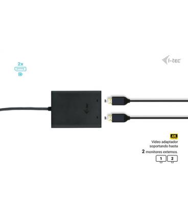 Adaptador usb tipo c a displayport i - tec macho - hembra - negro