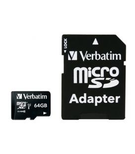 Tarjeta memoria micro sd verbatim 64gb c10 + adaptador
