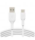 Cable usb tipo c a usb tipo a belkin 1m - macho - macho - blanco 2 unidades