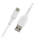 Cable usb tipo c a usb tipo a belkin 1m - macho - macho - blanco 2 unidades