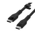 Cable usb tipo c belkin 1m - macho - macho - pack 2 blanco - negro