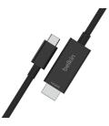 Cable usb tipo c a hdmi belkin 2m - macho - macho - negro