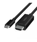 Cable usb tipo c a hdmi belkin 2m - macho - macho - negro