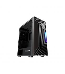 Caja ordenador gaming nfortec nervia atx argb cristal templado negra