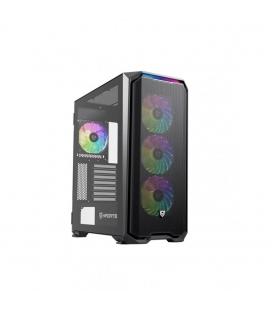 Caja ordenador gaming nfortec krater x e - atx argb cristal templado negra