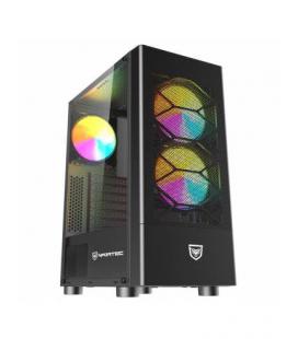 Caja ordenador gaming nfortec caelum atx rgb cristal templado negra