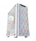 Caja ordenador gaming nfortec azir atx argb cristal templado blanco
