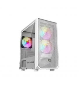 Caja de pc gaming nfortec dys torre micro - atx a - rgb c. templado 3x120 inc. blanc