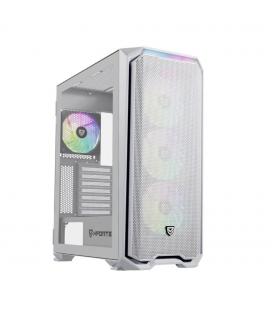 Caja ordenador gaming nfortec krater x e - atx argb cristal templado blanca